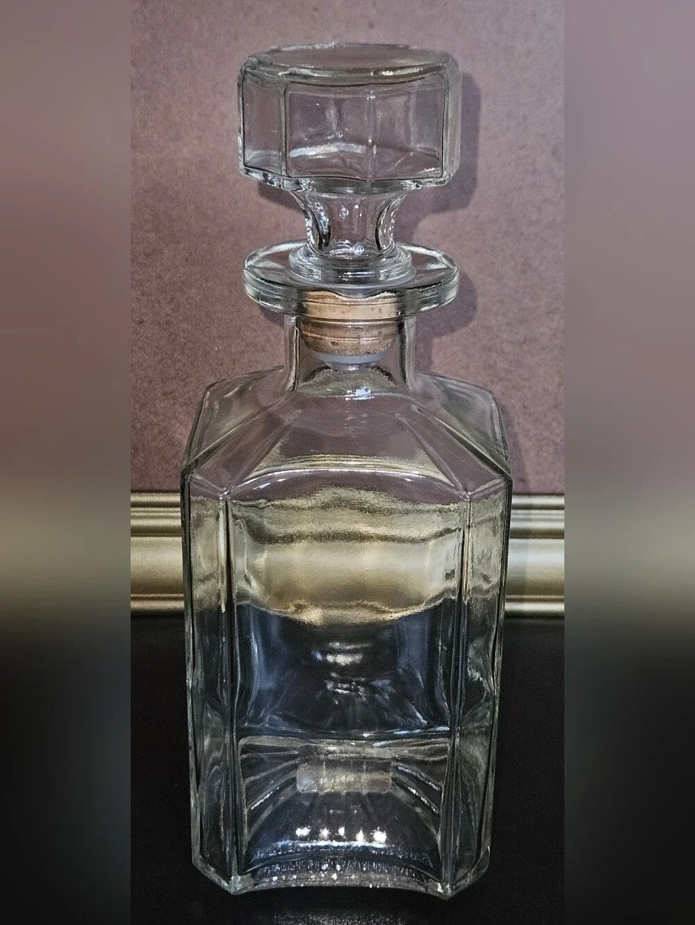 Vintage MCM Bar Cart Decanter Whiskey Scotch Bottle Retro Boho Farmhouse Rustic